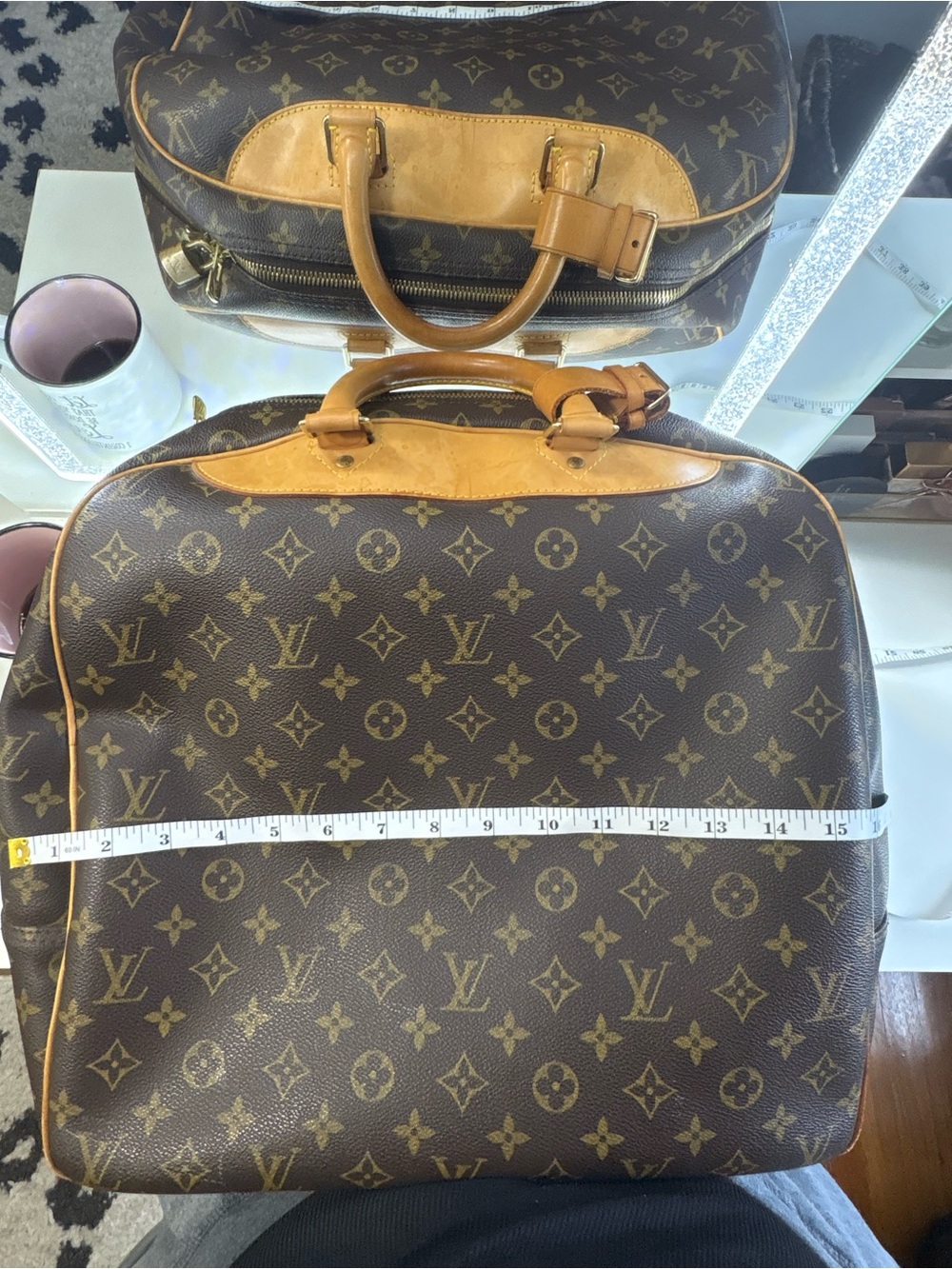 Louis Vuitton Monogram Canvas Dome Satchel with Tan Trim - Picture 14 of 14